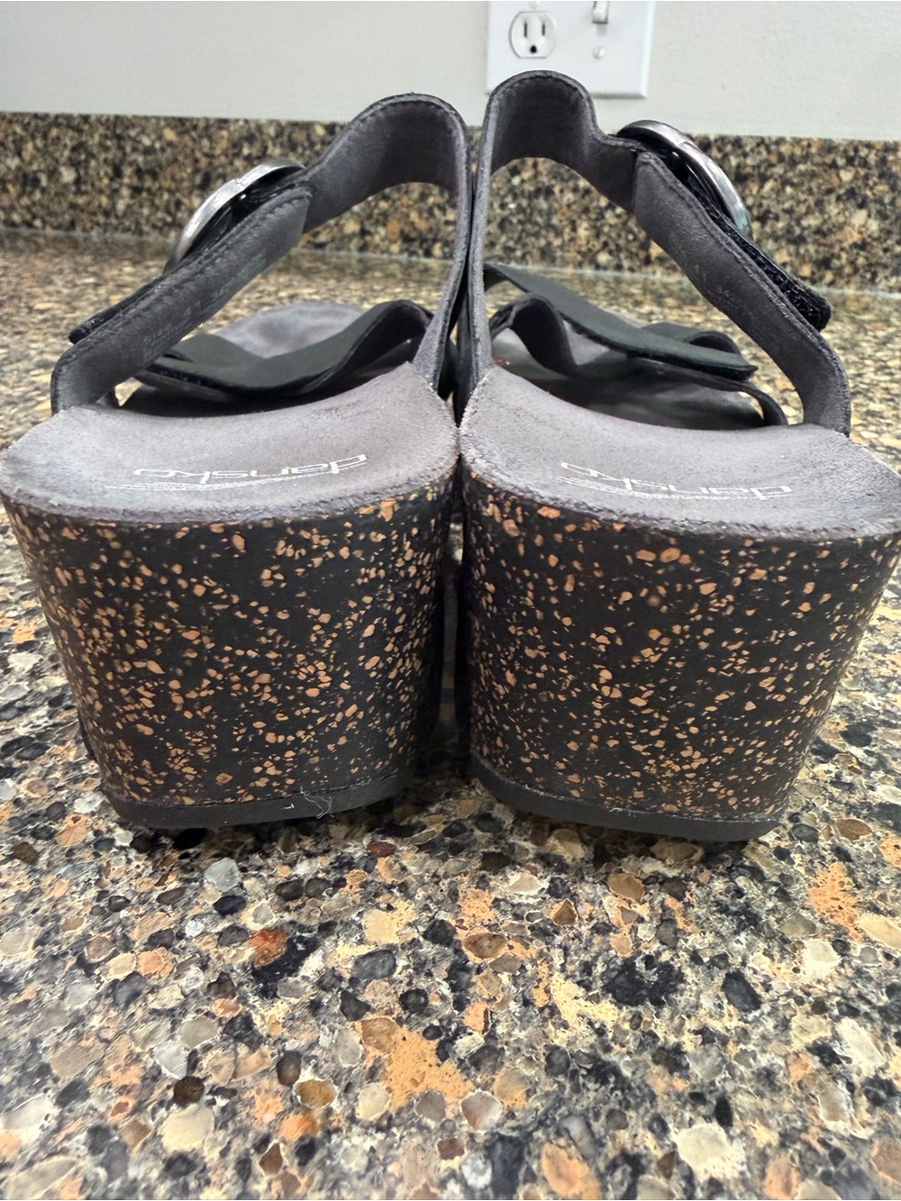 Dansko Women's Black Slide Sandals with Buckle 41 - Picture 3 of 11